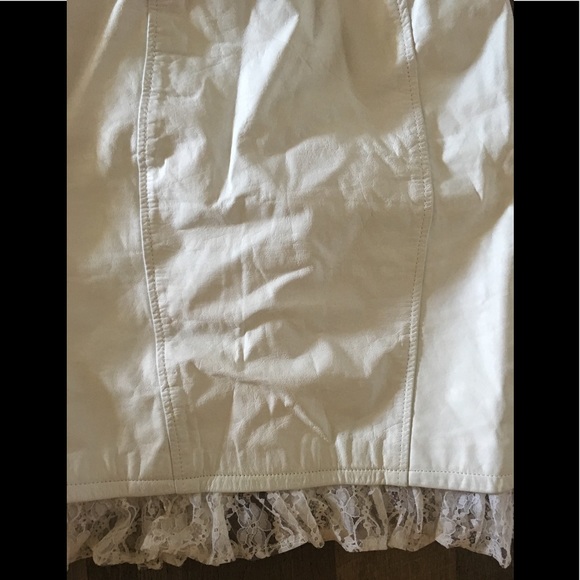 💎 VINTAGE LEATHER SKIRT 💎 NWOT. - Picture 3 of 8